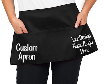 Custom Apron-Monogram Apron-Personalized Apron-Server Apron-Apron with Logo-Monogram Server Apron-Teacher Apron-Teacher Gifts