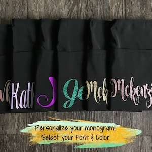 Custom Apron-Monogram Apron-Personalized Apron-Server Apron-Cosmetology Apron-Makeup Apron-Teacher Apron-Teacher Gifts-Monogram Server Apron