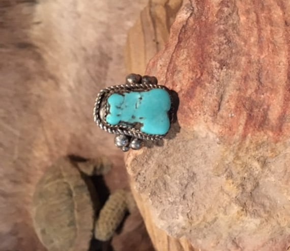 Old Pawn Navajo Handmade Sterling Silver Turquoise