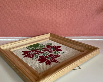 木製フレームのヴィンテージ刺繍「花」 - Etsy 日本