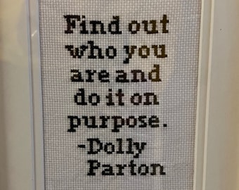 Dolly Parton Quote Cross Stitch