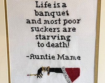 Auntie Mame Cross Stitch Pattern - Digital Download