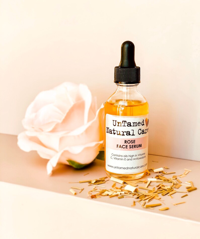 Rose Face Oil Rosehip Face Oil Rose Serum Natural Oil Facial Etsy