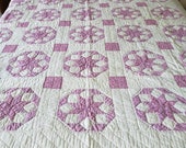 1930 39 s Lavender Feedsack eight point star quilt
