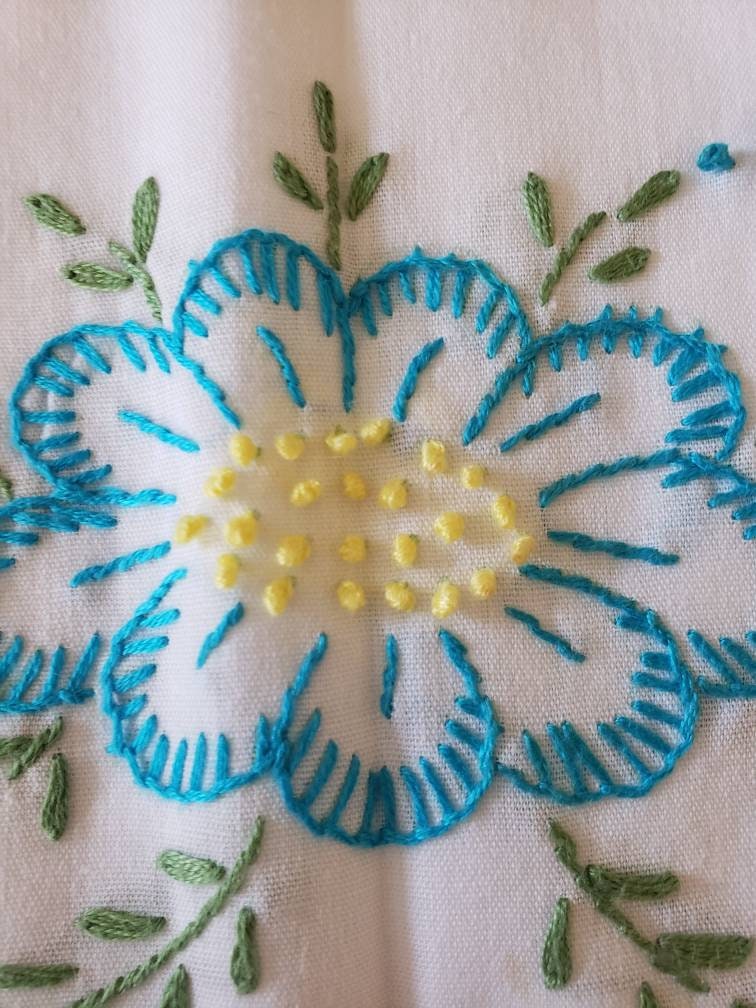 Pair of vintage embroidered pillowcases Etsy