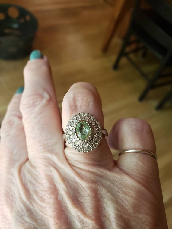 Pariba Tourmaline and Diamond Ring - image 9