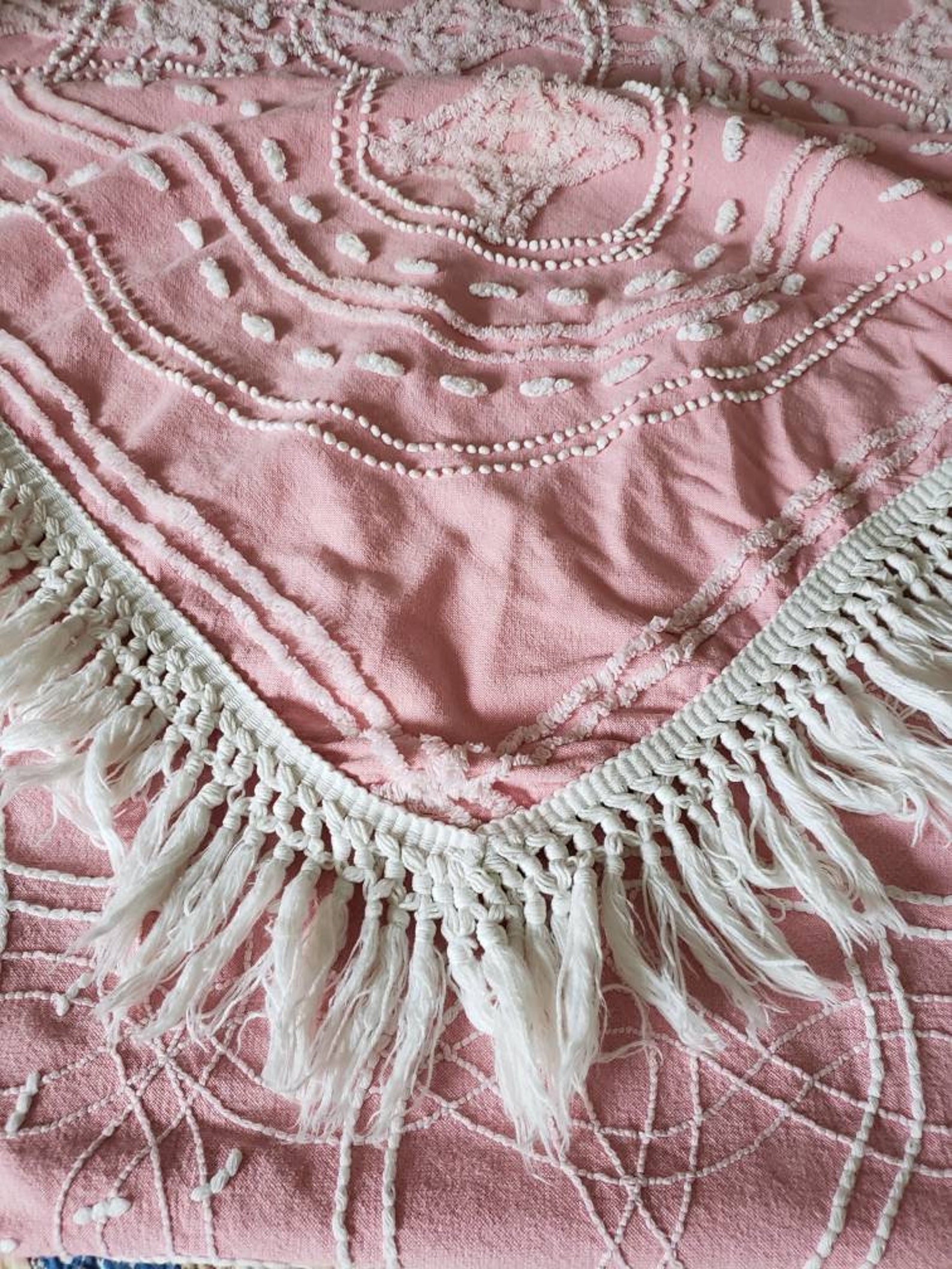 Fabulous Cabin Craft Needle Tuffed Vintage Chenille Bedspread Etsy