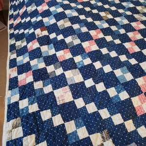 Beautiful Vintage 1930's Feedsack 4 Patch Farmhouse Quilt - Etsy