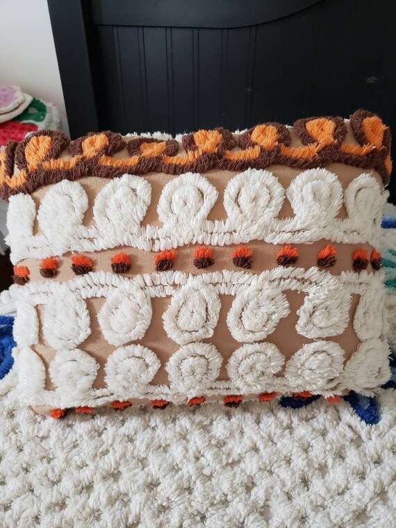 Vintage Chenille Pillow Cover Etsy