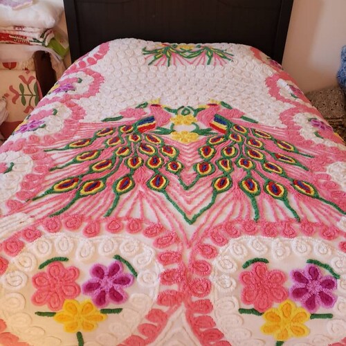 Fabulous Vintage Chenille Bedspread Etsy