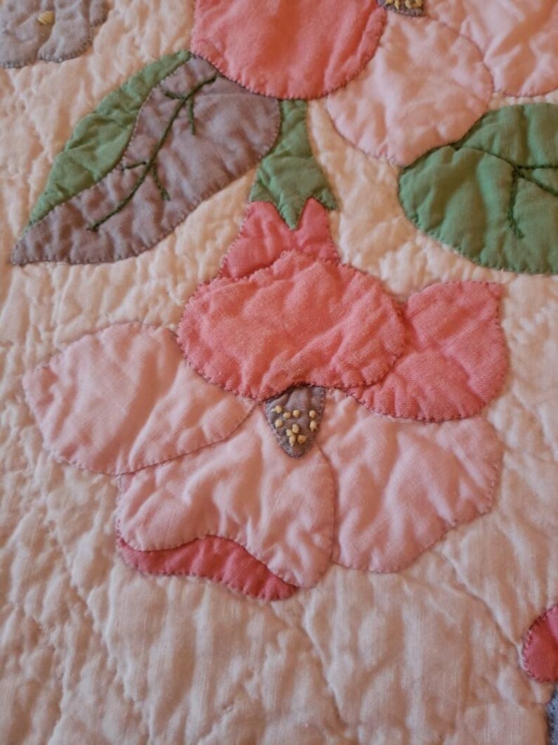 Vintage Applique Quilt Etsy