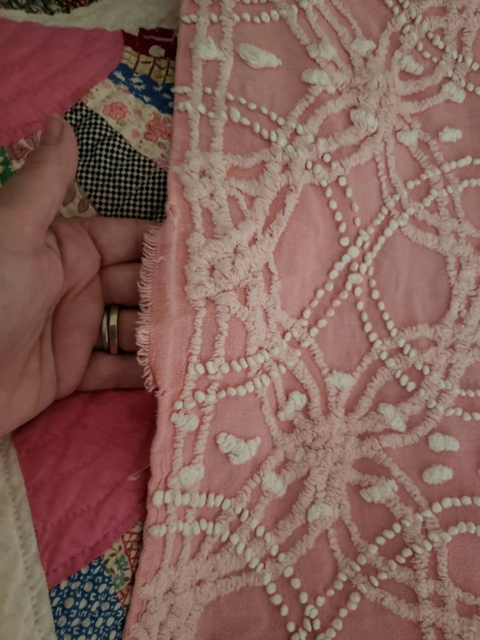 Fabulous Cabin Craft Needle Tuffed Vintage Chenille Bedspread Etsy