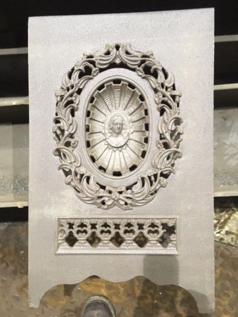 Antique Cast Iron Fireplace Surround Cover Extremely Rare High Etsy