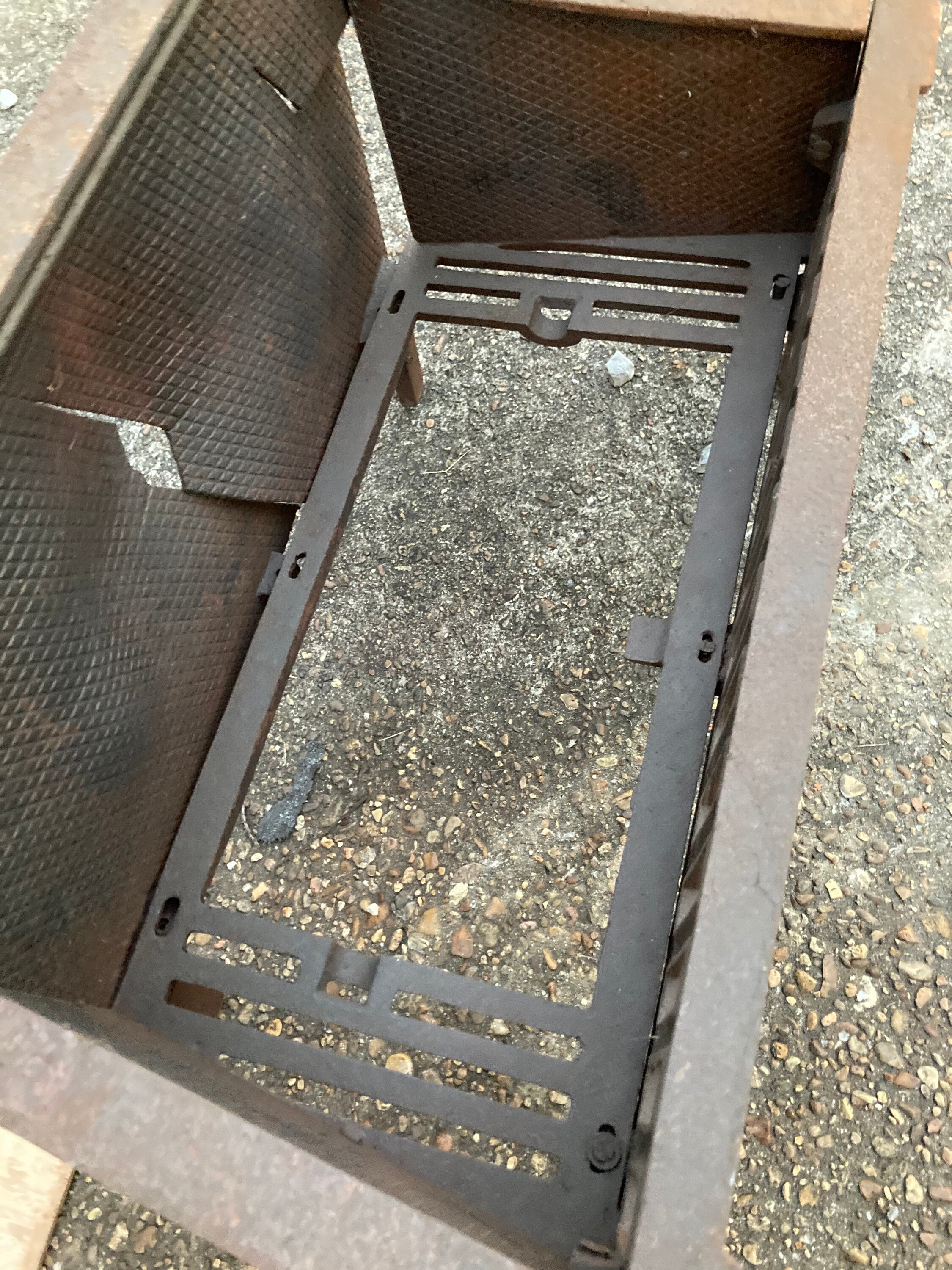 Vintage cast iron fireplace coal box planter Etsy