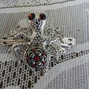 Steampunk Heart hair clip OOAK