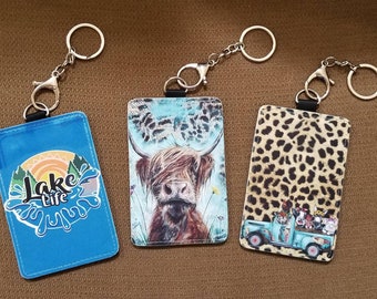 Keychain card holder