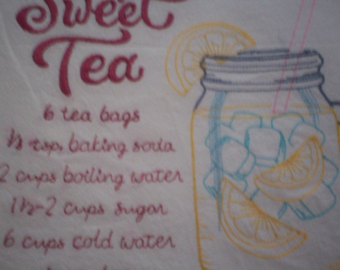Chalkboard Sign Art Print Sweet Tea Recipe Print Kitchen Decor ...