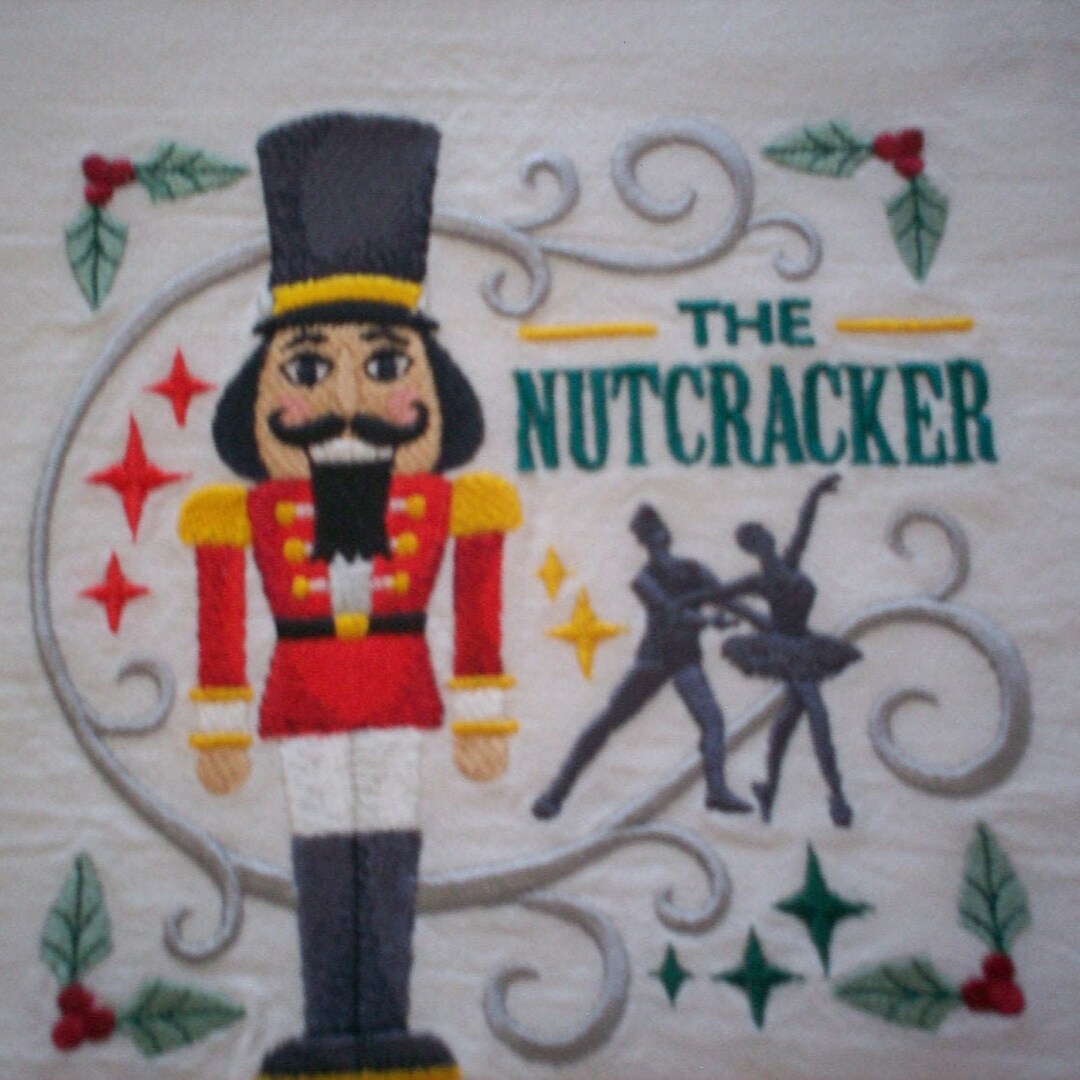 The Nutcracker Ballet Tea Towel Custom Embroidered Cotton Etsy