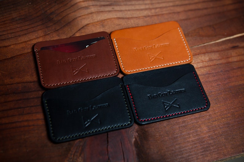 Front Pocket Classic Wallet Mens Leather Wallet Slim Wallet Minimalist Card Wallet Personalized Wallet Monogrammed Gift Thin Wallet - 