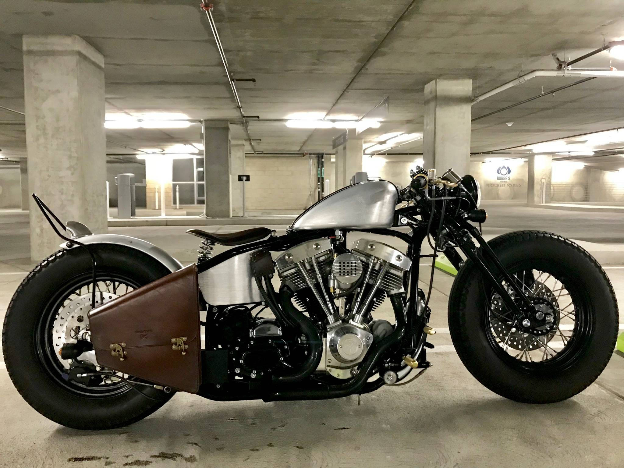 Motorcycle Leather Bag Hardtail Leather Side Bag Solo Bag Swingarm Bag Harley Davidson Bag Leather Bag Motorcycle Leather Saddlebag