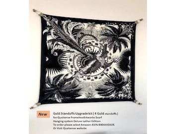 Gold Standoffs Upgrade Kit for Frameless Artwork & Scarf Hanging