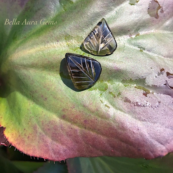 Smoky Quartz Carved Cabochons