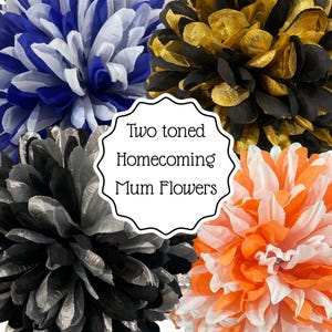 Homecoming Mum Flower Two Toned Homecoming Mum Garter flower Homecoming Mum Supplies Texas Homecoming Mum Acessories HOCO Garter Decorating