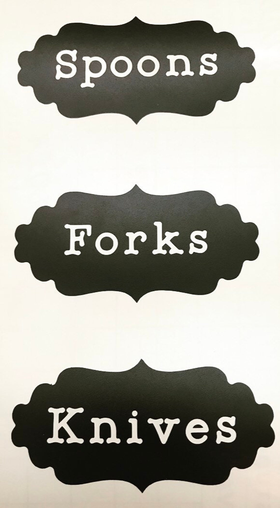 Spoons Forks and Knives Kitchen Labels Etsy