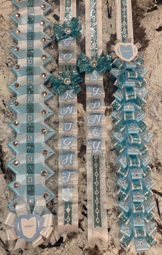 Personalized Homecoming Mum Braid and Garter – Texas HOCO Accessory