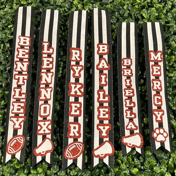 Personalized Homecoming Mum Ribbon: Custom Name, School Colors