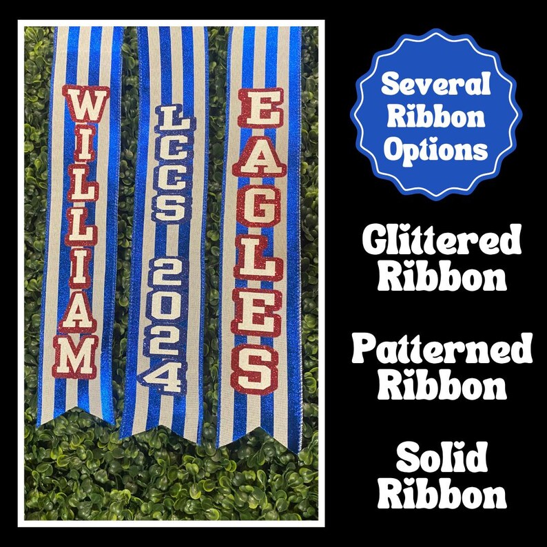 Personalized Homecoming Mum Ribbon: Custom Name, School Colors image 3