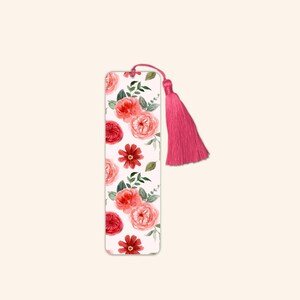 Floral Bookmarks Bright flower gifts Spring accessories Flower Book Lover accessories Pretty Book Decor Reading Enthusiasts bookmarks Roses