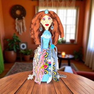 OOAK Doll, Handmade Art Doll, Clay doll, Home decor, Boho, Whimsical