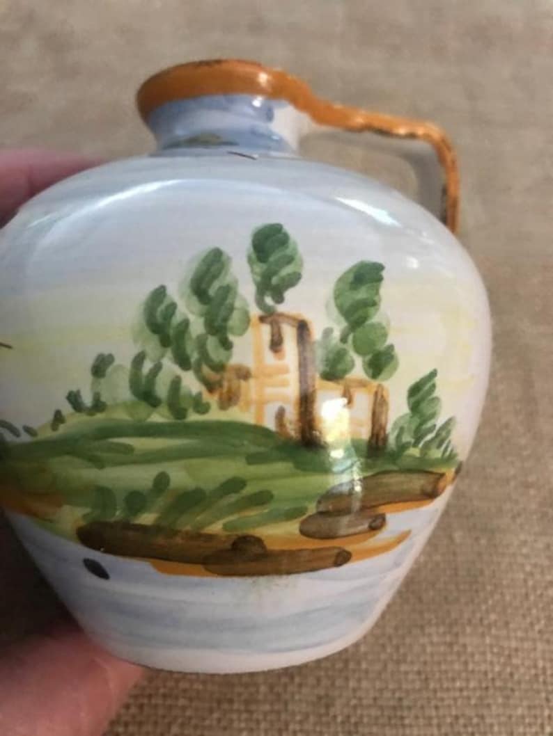 Beautiful Hand Painted Italy Ceramic Jug - Etsy