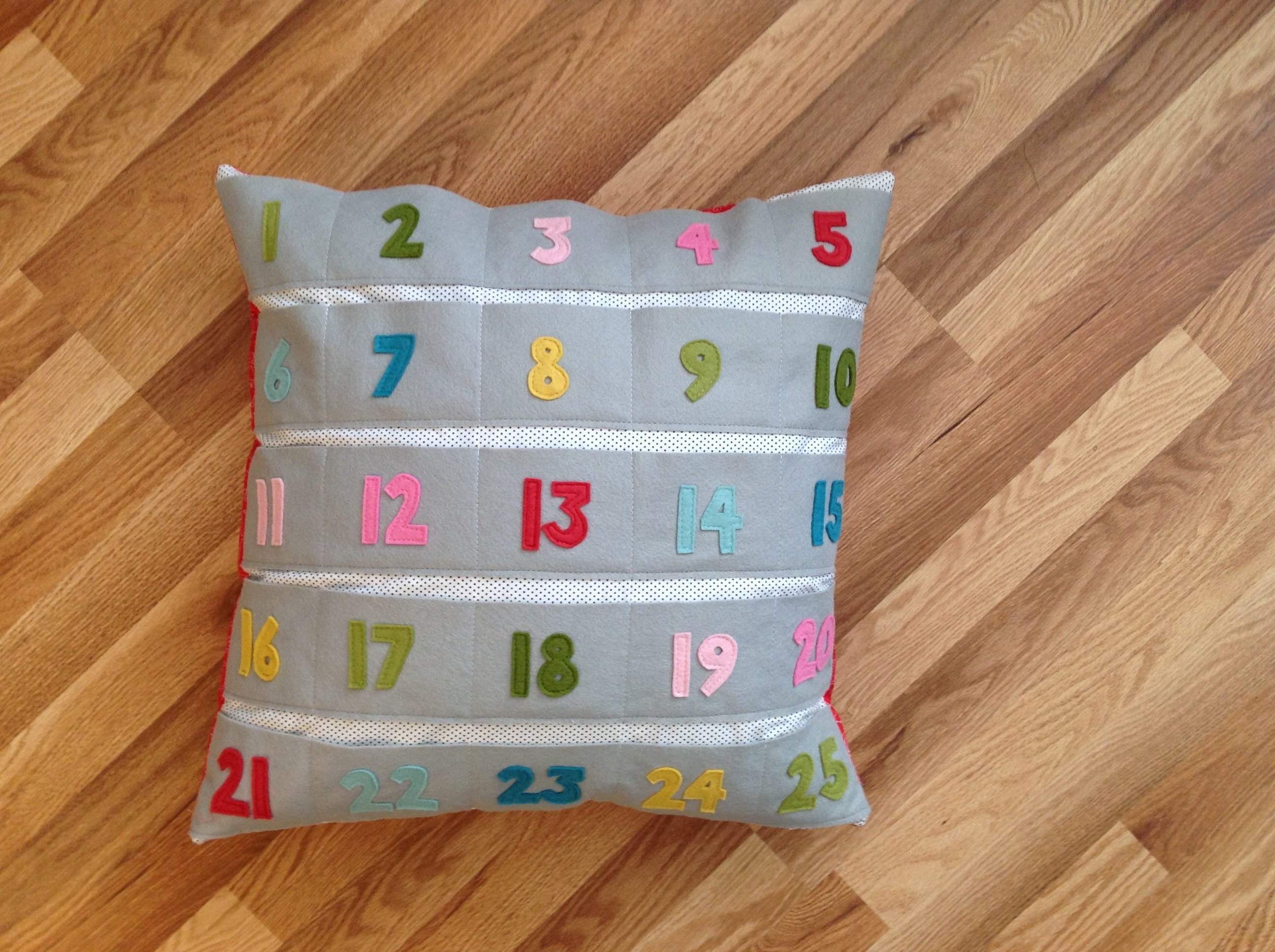 advent calendar pillow