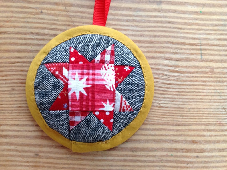 Christmas Ornaments Patchwork Star Ornament Christmas Tree Etsy