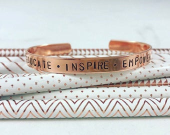 Educate, Inspire, Empower / Teacher Gifts End of Year / Teacher Gift  / Teacher Retirement