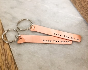 Love You More Keychain, Gift from Mother to Daughter, Girlfriend Gift