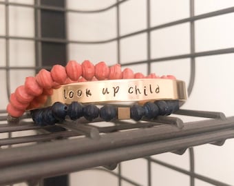 Look Up Child Cuff / Inspirational Cuff