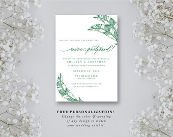 Wedding Postponement Card