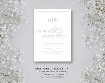 Wedding Postponement Card