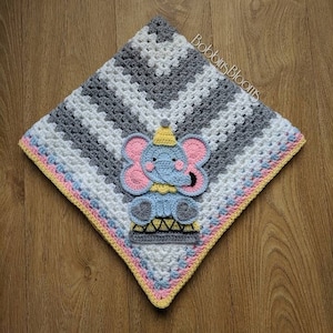 Gehäkelte Elefant Babydecke - Babydecke - Handgemachte Babydecke - Elefant Babydecke - Gehäkelte Babydecke