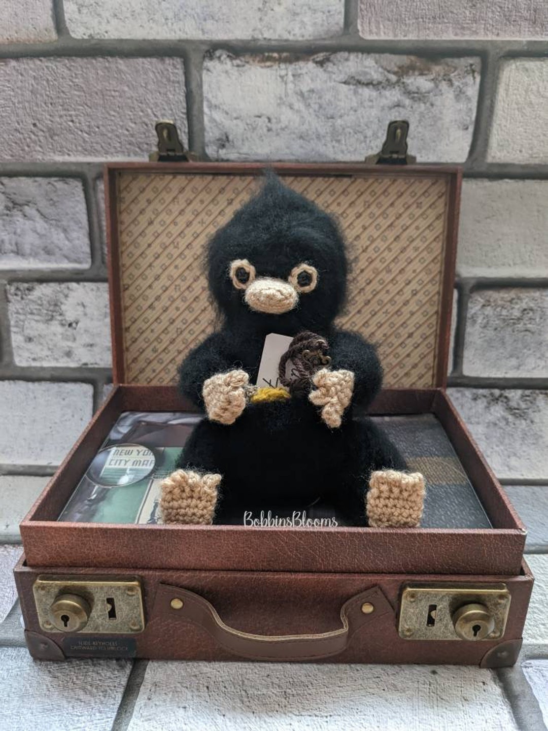 Handmade Crochet Sniffler, Black Plush Creature - Etsy