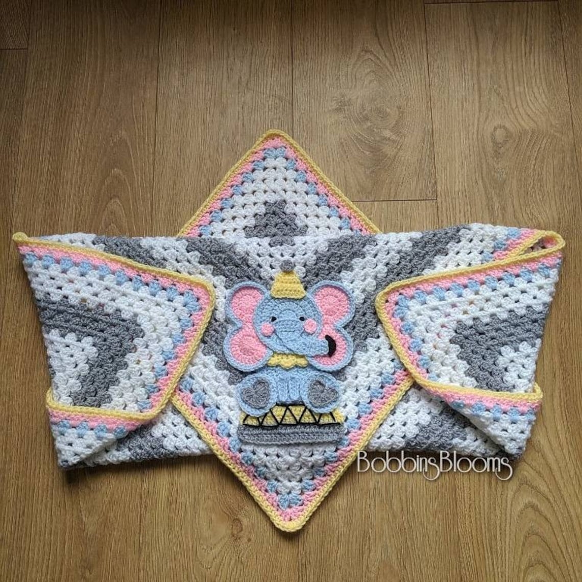 Crochet Elephant Baby Blanket Baby Blanket Handmade Baby Etsy