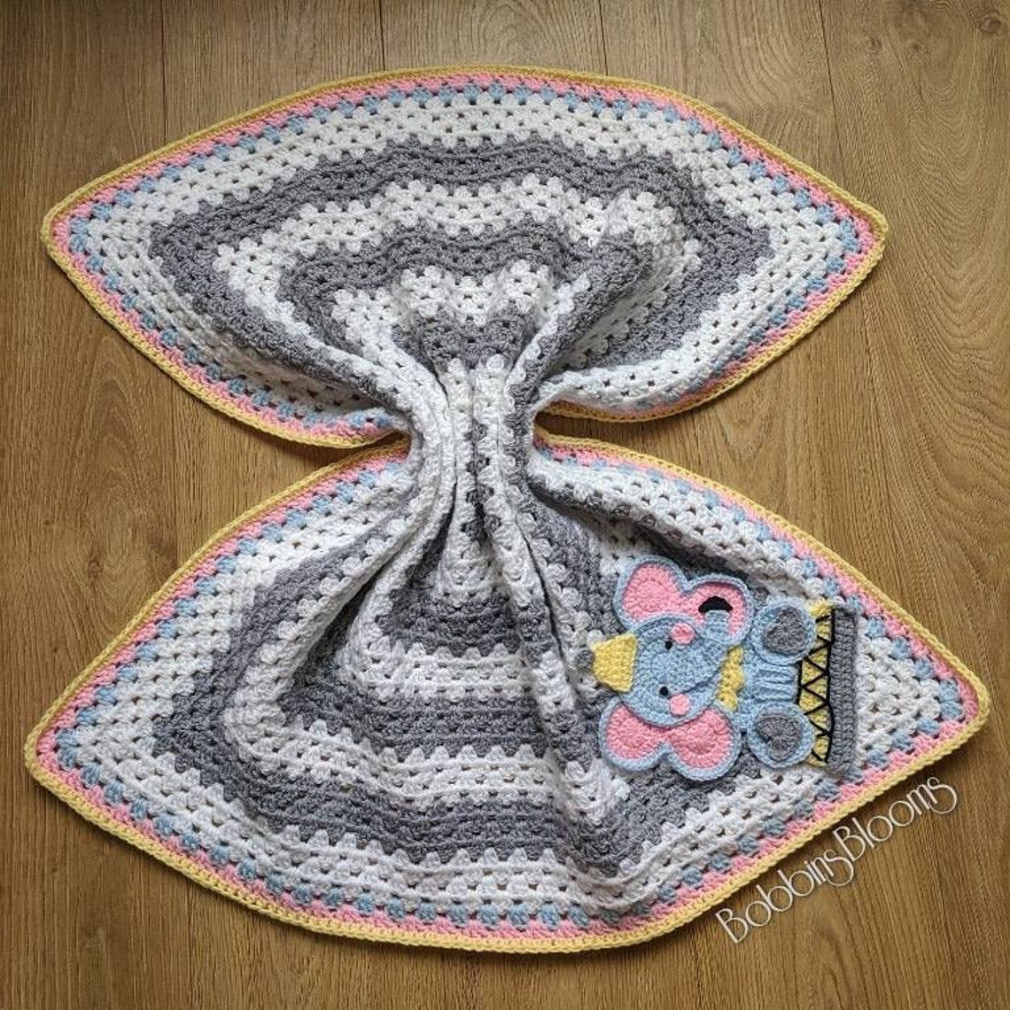Crochet Elephant Baby Blanket Baby Blanket Handmade Baby Etsy