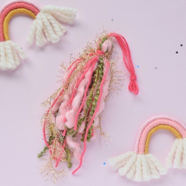 Whimsical Pink Spring Tassel /  Boho Spring Decor /  Easter Basket Tassel