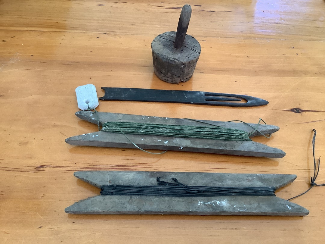 Vintage Fishing Tackle Cork Bobber Cast Net Needle Line Etsy