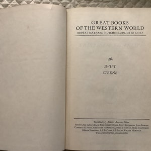 Great Books of the Western World, Jonathan Swift and Laurence Sterne , Gullivers Travels, Tristram Shandy, Encyclopedia Britannica