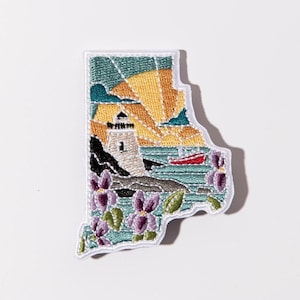 Rhode Island Iron-On Patch | 2.5” Patch | Embroidered Sew-on or Iron-on Applique