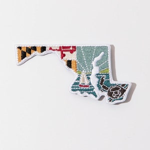 Maryland Bügelbild | 3 &quot;&quot;Patch | Gestickte Applikation zum Aufnähen oder Aufbügeln.&quot;